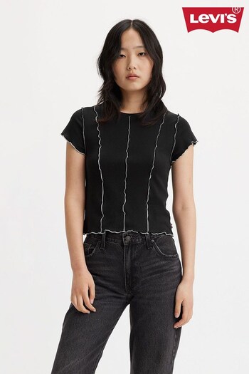 Levi's® Black Inside Out Seamed T-Shirt (Q49328) | £30
