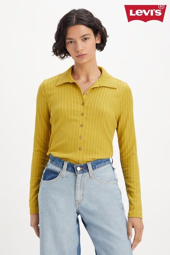 Levi's® Yellow Prima Button Up Knit Shirt (Q49369) | £45