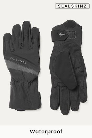 SEALSKINZ Bodham Waterproof All Weather Cycle Black Gloves (Q49393) | £50