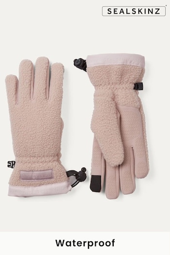 SEALSKINZ Pink Hoveton Waterproof Women's Sherpa Fleece Gloves (Q49434) | £40