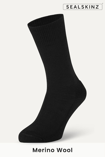 Sealskinz Suffield Solo Merino Liner Black Socks (Q49436) | £10