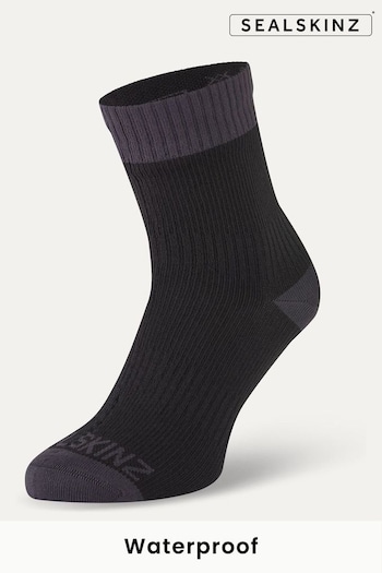 Sealskinz Wretham Waterproof Warm Weather Ankle Length Black Black (Q49461) | £29