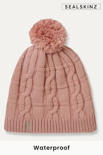 SEALSKINZ Hembsy Waterproof Cold Weather Cable Knit Beanie Hat (Q49463) | £35