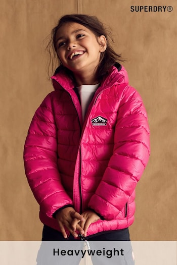 Superdry Pink Fuji Puffer Coat (Q49515) | £45 - £47