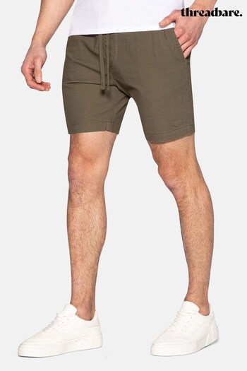 Threadbare Khaki Pull On Cotton Chino Shorts (Q49635) | £20