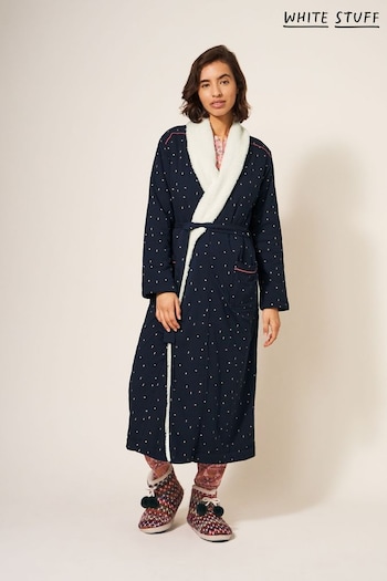 White Stuff Blue Ava Lined Dressing Gown (Q49654) | £70