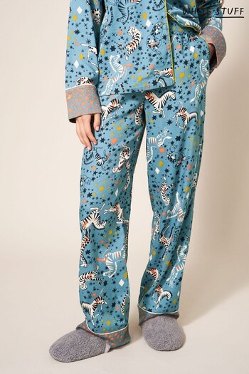 White Stuff Blue Nina Organic Pyjama Bottoms (Q49670) | £35