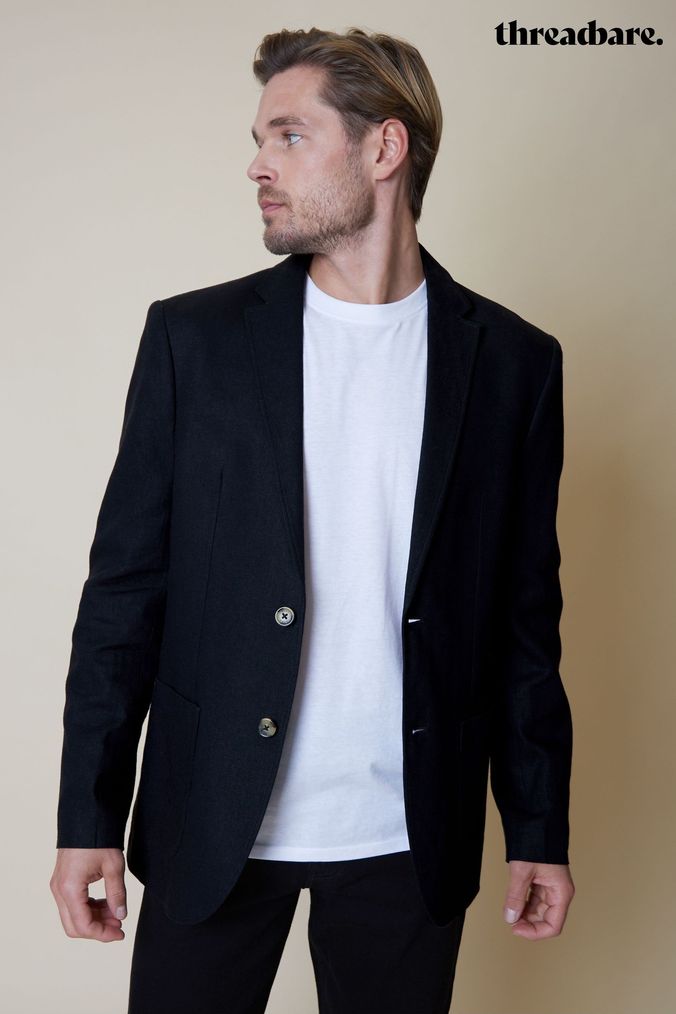 Next black shop blazer mens