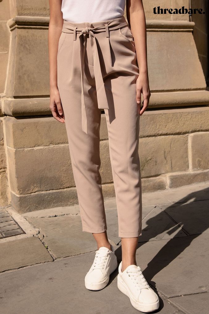 Tie paperbag sales waist trousers