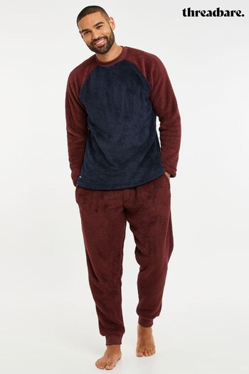 Threadbare Red Cosy Borg Loungewear Set (Q49943) | £32