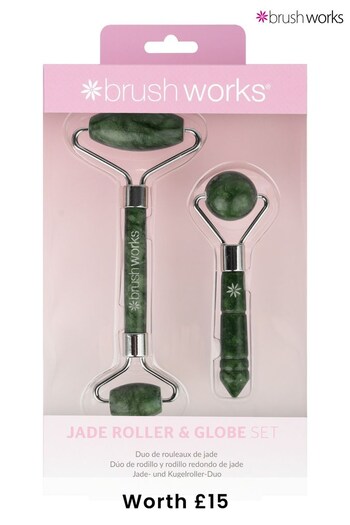 Brush Works Brushworks Jade Roller & Globe Set (Worth £15) (Q49981) | £10