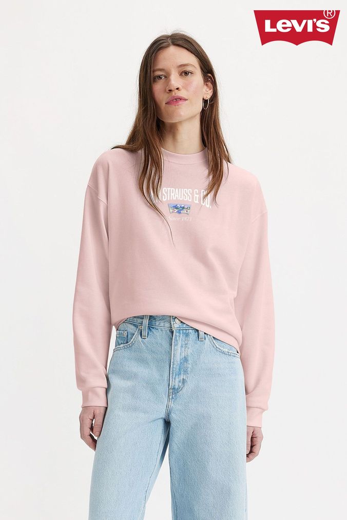 Buy Women s Pink Levi s Sweatshirtsandhoodies Online Next UK