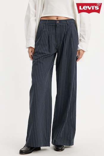 Levi's® Navy Pleated Wide Leg Trousers (Q50911) | £100