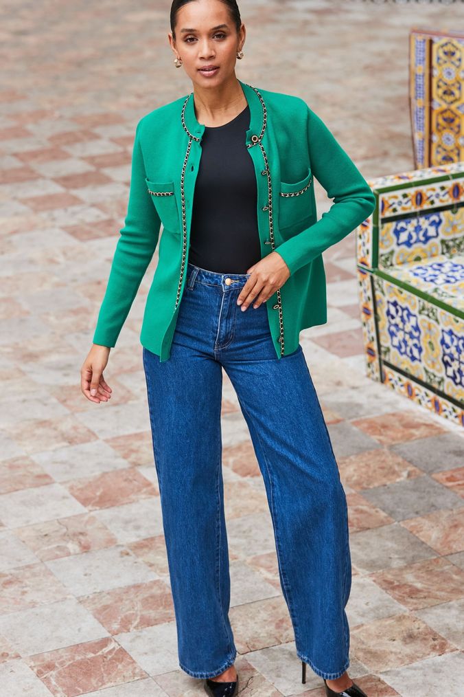 Ladies embellished cardigans best sale