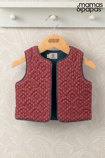 Mamas & Papas Laura Ashley Red Quilted Waistcoat (Q51056) | £25