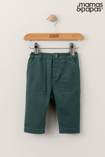 Mamas & Papas Green Chino Trousers (Q51071) | £16