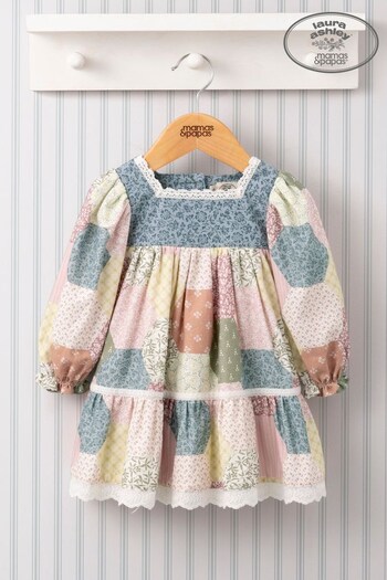Mamas & Papas Laura Ashley Pink Patchwork Dress (Q51084) | £35