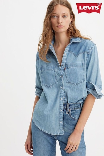 Levi's Done and Dusted 2 Denim Blue Teodora Western Shirt (Q51246) | £80