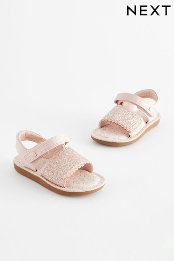 Pink Glitter Occasion Sandals (Q51599) | £19 - £21