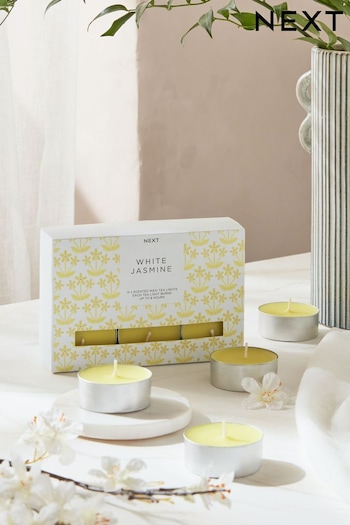 Yellow White Jasmine XL Tealights Scented Candle (Q51614) | £8