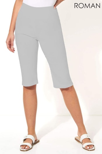 Roman Grey Knee Length Stretch Shorts (Q51691) | £20