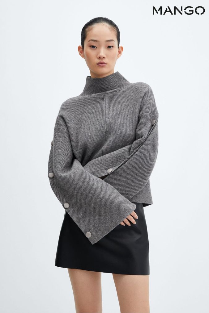 Mango grey jumper on sale