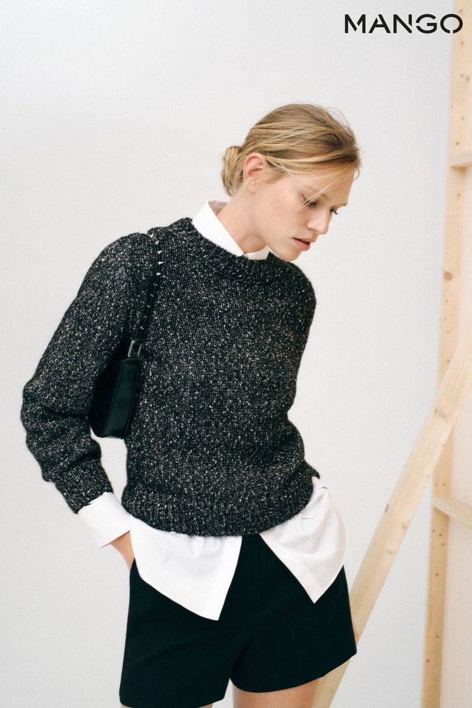 Mango black jumper hotsell