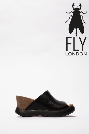 Fly London Gino Black Sandals Cma (Q51889) | £110