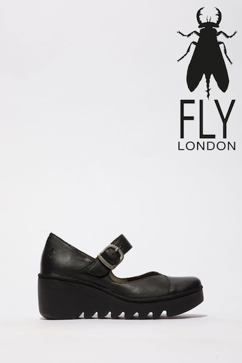 Fly London Baxe Black Shoes (Q51891) | £120