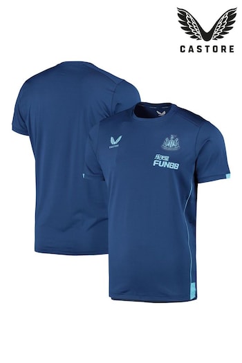 Castore Blue Newcastle United Players Travel T-Shirt (Q52044) | £48