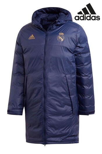 adidas Blue Real Madrid Seasonal Long Coat (Q52138) | £220