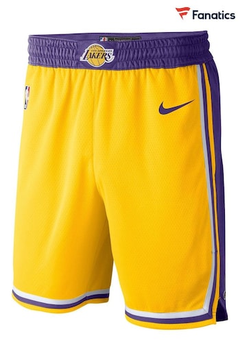 Fanatics Orange Los Angeles Lakers Icon Swingman Shorts (Q52142) | £60