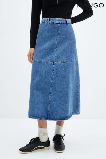 A-line Denim Midi Skirt (Q52204) | £46
