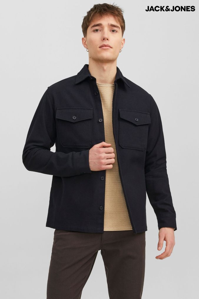Buy Men s Black JACK JONES Casual Shirts Online Next UK