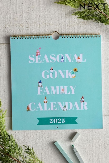 Teal Gonk 2025 Family Wall Calendar (Q52885) | £7