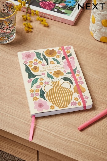 Pink Vase 2024 to 2025 Mid Year Diary (Q52894) | £6