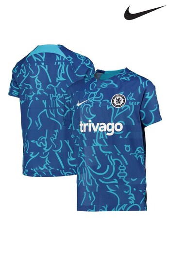Nike Blue Chelsea Pre-Match To T-Shirt (Q52930) | £50