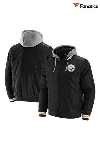 Fanatics NFL Pittsburgh Steelers Sateen Black Jacket (Q52970) | £100