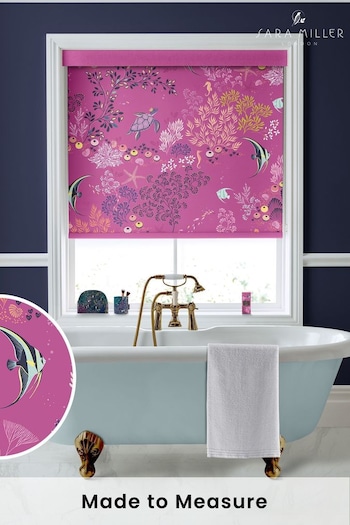 Sara Miller Mauve Purple Underwater Made To Measure Roller Blinds (Q53204) | £58