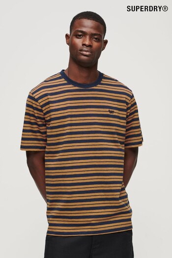 Superdry Brown Relaxed Stripe T-Shirt (Q53352) | £27