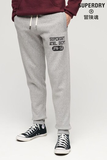Superdry Grey Athletic College Logo Joggers (Q53360) | £55