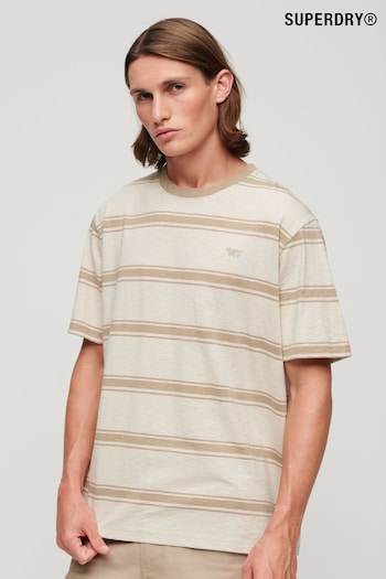 Superdry Nude Relaxed Stripe T-Shirt (Q53401) | £27