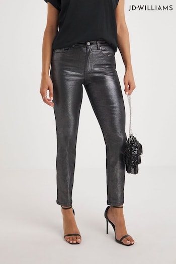JD Williams Metallic High Waist Super Soft Slim Leg pants Jeans (Q53441) | £35