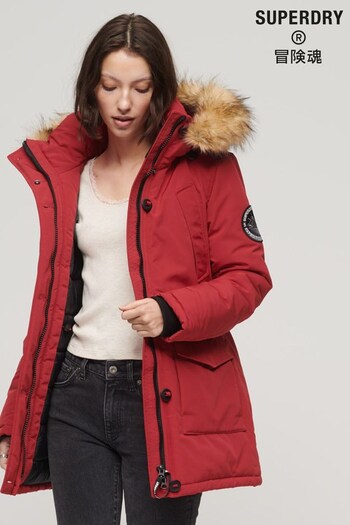 Superdry Red Everest Faux Fur Hooded Parka Coat (Q53478) | £135
