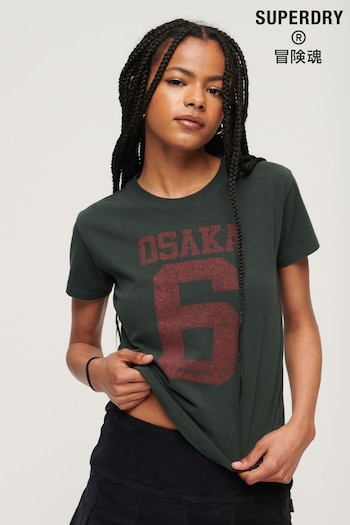 Superdry Green Osaka Graphic Short Sleeve Fitted T-Shirt (Q53501) | £27