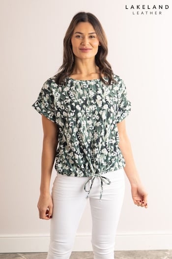 Lakeland Jordan Clothing Green Jessica Short Sleeve Blouse (Q53612) | £30
