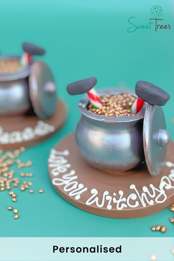 Personalised Chocolate Witch's Pot by Sweet Trees (Q54126) | £16