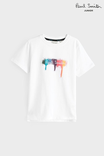 Paul Smith Junior Boys Short Sleeve Iconic Print T-Shirt (Q54163) | £45