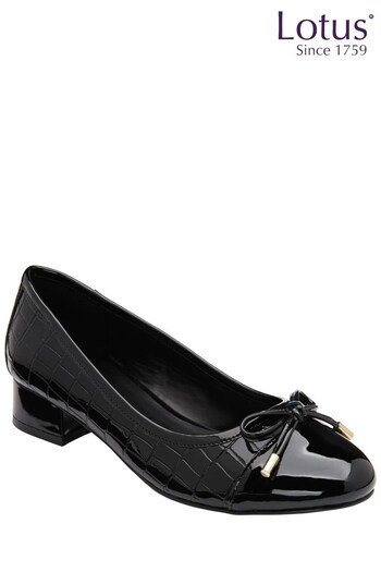 Lotus Black Low Heels Courts Shoes (Q54206) | £50