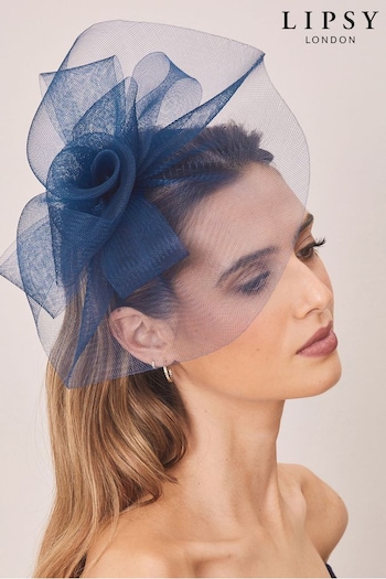Lipsy Navy Blue Rose Fascinator Headband (Q54228) | £18